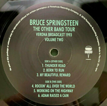 Disque vinyle Bruce Springsteen - The Other Band Tour - Verona Broadcast 1993 - Volume Two (2 LP) - 2