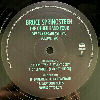 LP plošča Bruce Springsteen - The Other Band Tour - Verona Broadcast 1993 - Volume Two (2 LP) - 3