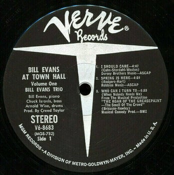 Vinyl Record Bill Evans Trio - At Town Hall, Volume One (LP) - 2