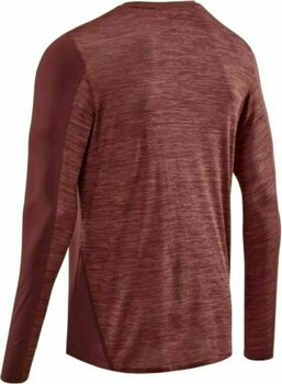 Тениска с дълги ръкави за бягане CEP W1136 Run Shirt Long Sleeve Men Dark Red XL Тениска с дълги ръкави за бягане - 2
