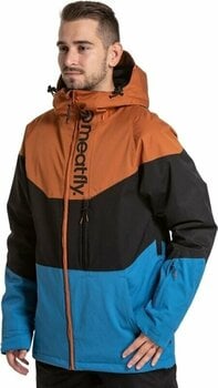 Lyžiarska bunda Meatfly Hoax Premium SNB & Ski Jacket Brown/Black/Blue M - 3