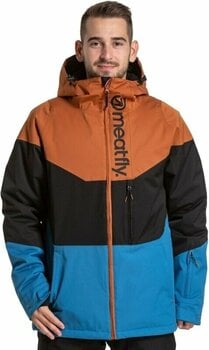 Lyžiarska bunda Meatfly Hoax Premium SNB & Ski Jacket Brown/Black/Blue M - 4