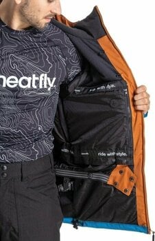 Lyžiarska bunda Meatfly Hoax Premium SNB & Ski Jacket Brown/Black/Blue M - 7