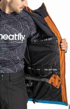 Síkabát Meatfly Hoax Premium SNB & Ski Jacket Brown/Black/Blue L - 7