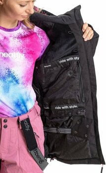 Skijaška jakna Meatfly Deborah SNB & Ski Jacket Hibiscus Black XS - 6