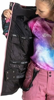 Lyžařská bunda Meatfly Deborah SNB & Ski Jacket Hibiscus Black XS - 7