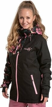 Casaco de esqui Meatfly Deborah SNB & Ski Jacket Hibiscus Black S - 3