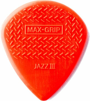Plectrum Dunlop 471P3N Nylon Max Grip Jazz III Player Pack Red Plectrum - 4
