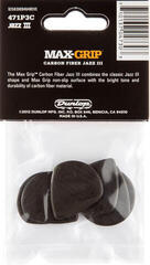 Trzalica Dunlop 471P3C Nylon Max Grip Jazz III Player Pack Carbon Trzalica - 1