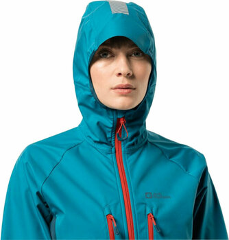Outdoor Jacket Jack Wolfskin Alpspitze Hoody W Freshwater Blue XL Outdoor Jacket - 4