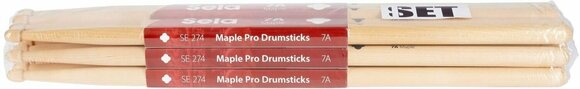 Drumsticks Sela SE 275 Professional Drumsticks 7A - 6 Pair Drumsticks - 4