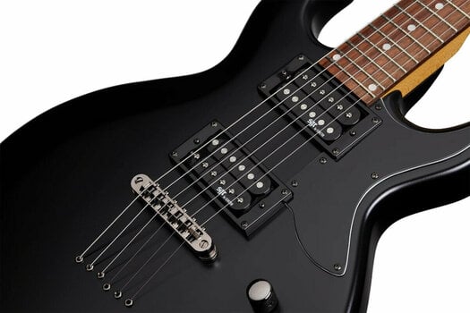 Electric guitar Schecter S-1 SGR Midnight Satin Black - 4