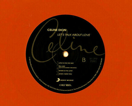 Disque vinyle Celine Dion - Let's Talk About Love (Orange Opaque Coloured) (2 LP) - 3