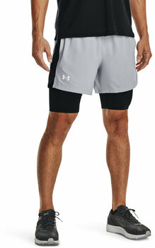 Running shorts Under Armour Men's UA Launch 5'' 2-in-1 Shorts Mod Gray/Black 2XL Running shorts - 5