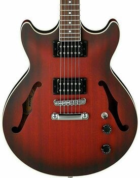 Halbresonanz-Gitarre Ibanez AM53-SRF Sunburst Red Flat - 2