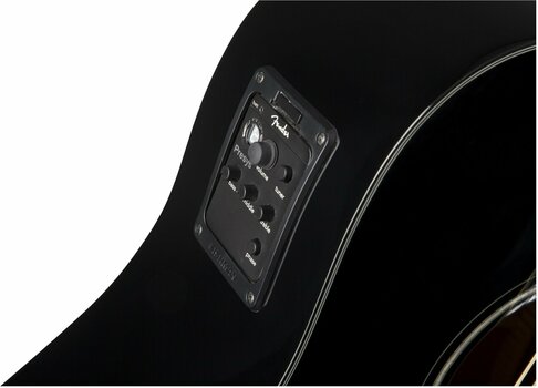Elektroakustická kytara Dreadnought Fender CD-140SCE Black Satin - 2