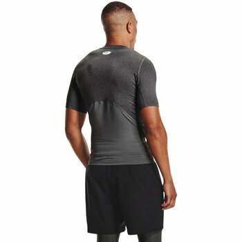 T-shirt de fitness Under Armour Men's HeatGear Armour Short Sleeve Carbon Heather/Black XL T-shirt de fitness - 5