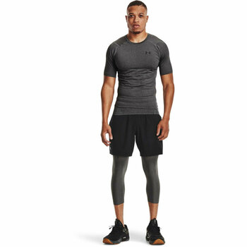 T-shirt de fitness Under Armour Men's HeatGear Armour Short Sleeve Carbon Heather/Black XL T-shirt de fitness - 6