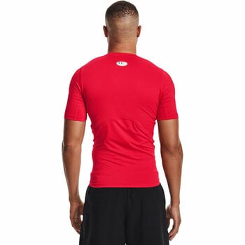 Fitness shirt Under Armour Men's HeatGear Armour Short Sleeve Red/White M Fitness shirt - 5