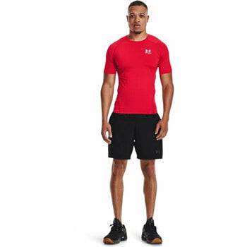 Fitness T-Shirt Under Armour Men's HeatGear Armour Short Sleeve Red/White M Fitness T-Shirt - 6