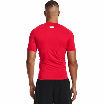 Fitness shirt Under Armour Men's HeatGear Armour Short Sleeve Red/White L Fitness shirt - 5