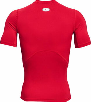 Fitness T-Shirt Under Armour Men's HeatGear Armour Short Sleeve Red/White 2XL Fitness T-Shirt - 2