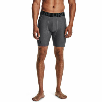 Running underwear Under Armour Men's HeatGear Armour Compression Shorts Carbon Heather/Black S Running underwear - 4
