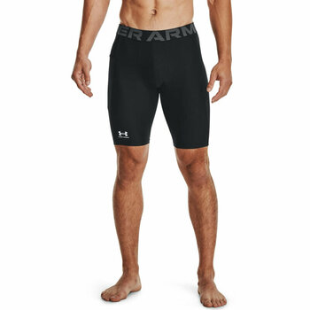 Bežecká spodná bielizeň Under Armour Men's HeatGear Pocket Long Shorts Black/White 2XL Bežecká spodná bielizeň - 4