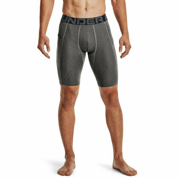 Běžecká spodní prádlo Under Armour Men's HeatGear Pocket Long Shorts Carbon Heather/Black S Běžecká spodní prádlo - 4