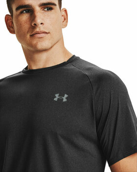 Fitness T-Shirt Under Armour Men's UA Tech 2.0 Textured Short Sleeve T-Shirt Black/Pitch Gray XL Fitness T-Shirt - 3