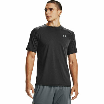 Fitness T-Shirt Under Armour Men's UA Tech 2.0 Textured Short Sleeve T-Shirt Black/Pitch Gray XL Fitness T-Shirt - 5