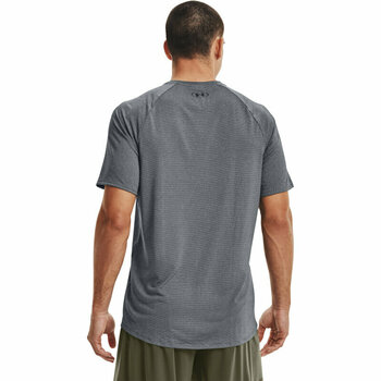 Fitness shirt Under Armour Men's UA Tech 2.0 Textured Short Sleeve T-Shirt Pitch Gray/Black M Fitness shirt - 5