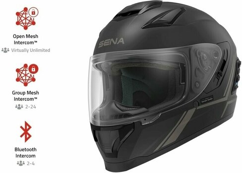 Helmet Sena Stryker Matt Black L Helmet - 6
