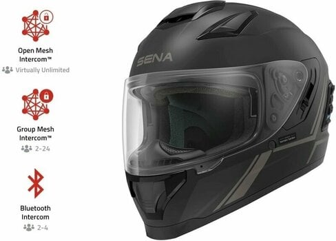 Helmet Sena Stryker Matt Black M Helmet - 6