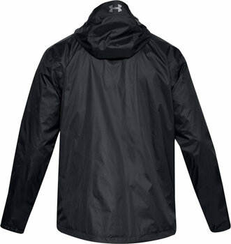 Running jacket Under Armour Men's UA Storm Forefront Rain Jacket Black/Steel L Running jacket - 2