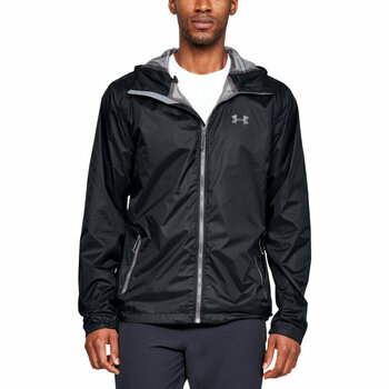 Running jacket Under Armour Men's UA Storm Forefront Rain Jacket Black/Steel L Running jacket - 4