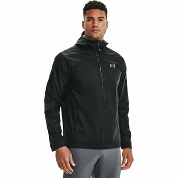 Running jacket Under Armour Men's UA Storm Forefront Rain Jacket Black/Steel L Running jacket - 5