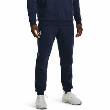 Fitness Trousers Under Armour Men's UA Essential Fleece Joggers Midnight Navy/White S Fitness Trousers - 4