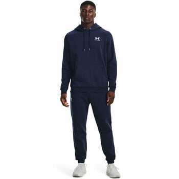 Fitness Trousers Under Armour Men's UA Essential Fleece Joggers Midnight Navy/White S Fitness Trousers - 6