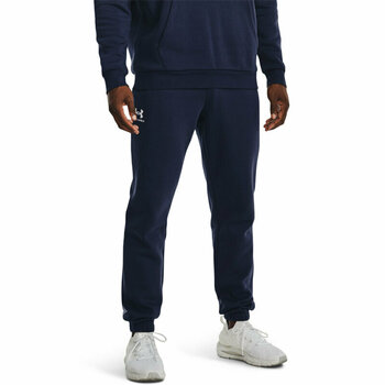 Fitness Trousers Under Armour Men's UA Essential Fleece Joggers Midnight Navy/White XL Fitness Trousers - 4