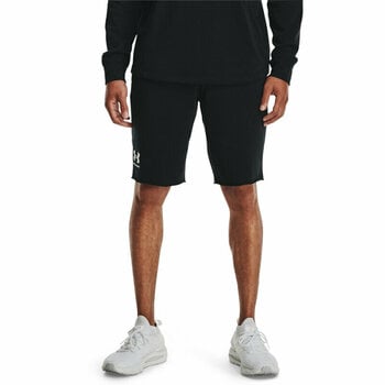 Fitness Trousers Under Armour Men's UA Rival Terry Shorts Black/Onyx White M Fitness Trousers - 4