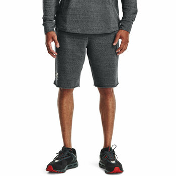 Fitness Trousers Under Armour Men's UA Rival Terry Shorts Pitch Gray Full Heather/Onyx White S Fitness Trousers - 4