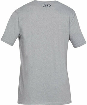 Fitness T-Shirt Under Armour Men's UA Sportstyle Logo Short Sleeve Steel Light Heather/Black M Fitness T-Shirt - 2