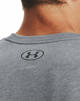 Fitness T-Shirt Under Armour Men's UA Sportstyle Logo Short Sleeve Steel Light Heather/Black M Fitness T-Shirt - 3