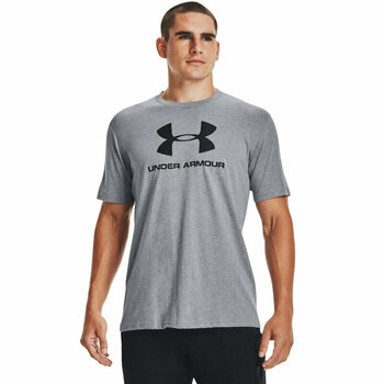 Fitness shirt Under Armour Men's UA Sportstyle Logo Short Sleeve Steel Light Heather/Black XL Fitness shirt - 4