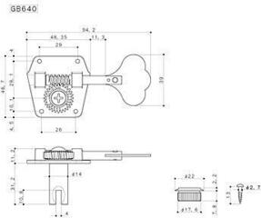 Štimer za bas gitaru Gotoh GB640 L4 Nickel Štimer za bas gitaru - 2