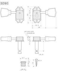 Stemmechanieken voor gitaar Gotoh SD90MG-T-SL Nickel Stemmechanieken voor gitaar - 2