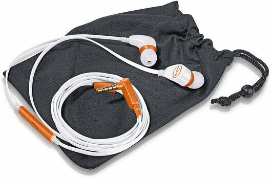 En la oreja los auriculares Magnat LZR 540 White vs. Orange - 5
