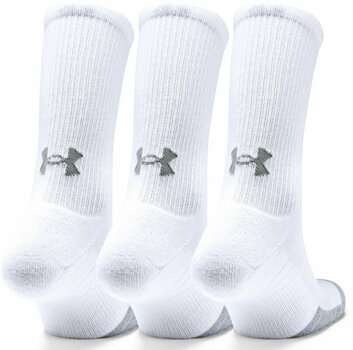 Fitness ponožky Under Armour UA HeatGear Crew 3-Pack White/Steel L Fitness ponožky - 2