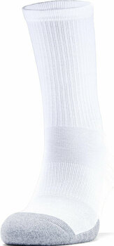 Fitness ponožky Under Armour UA HeatGear Crew 3-Pack White/Steel L Fitness ponožky - 3